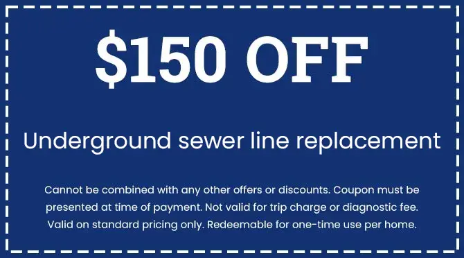 underground sewer line replacement coupon