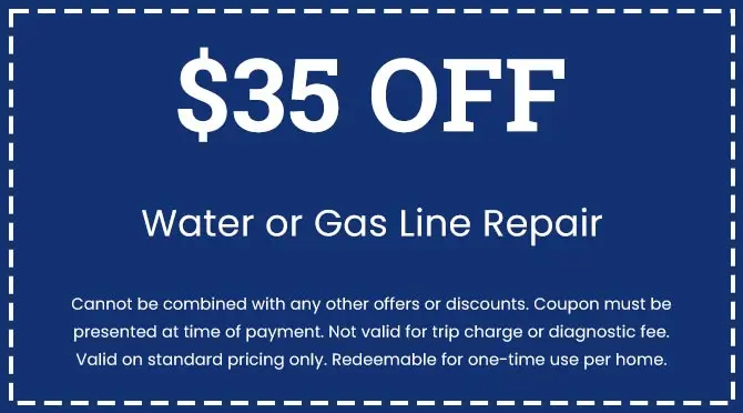 Discounts on Water or Gas Line Repair