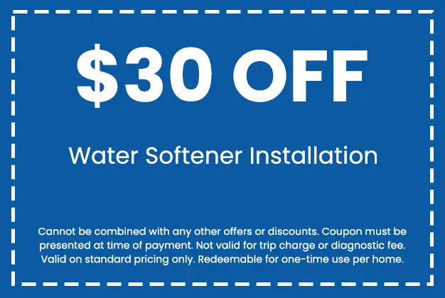 Discount on Water Softener Installation