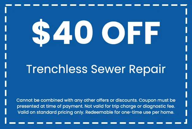Discount on Trenchless Sewer Repair