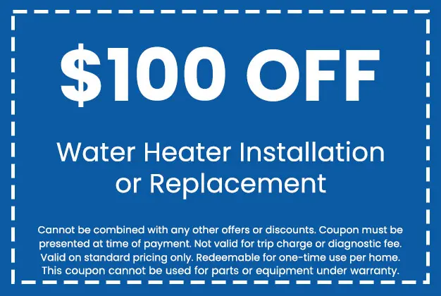 Discount on Water Heater Installation or Replacement