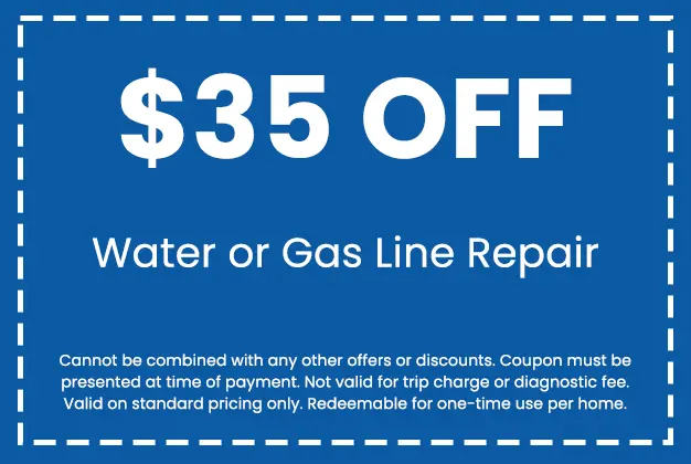Discount on Water or Gas Line Repair