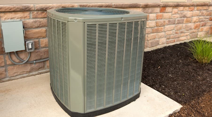 Exterior air conditioning unit and HVAC system maintenance for efficient cooling.