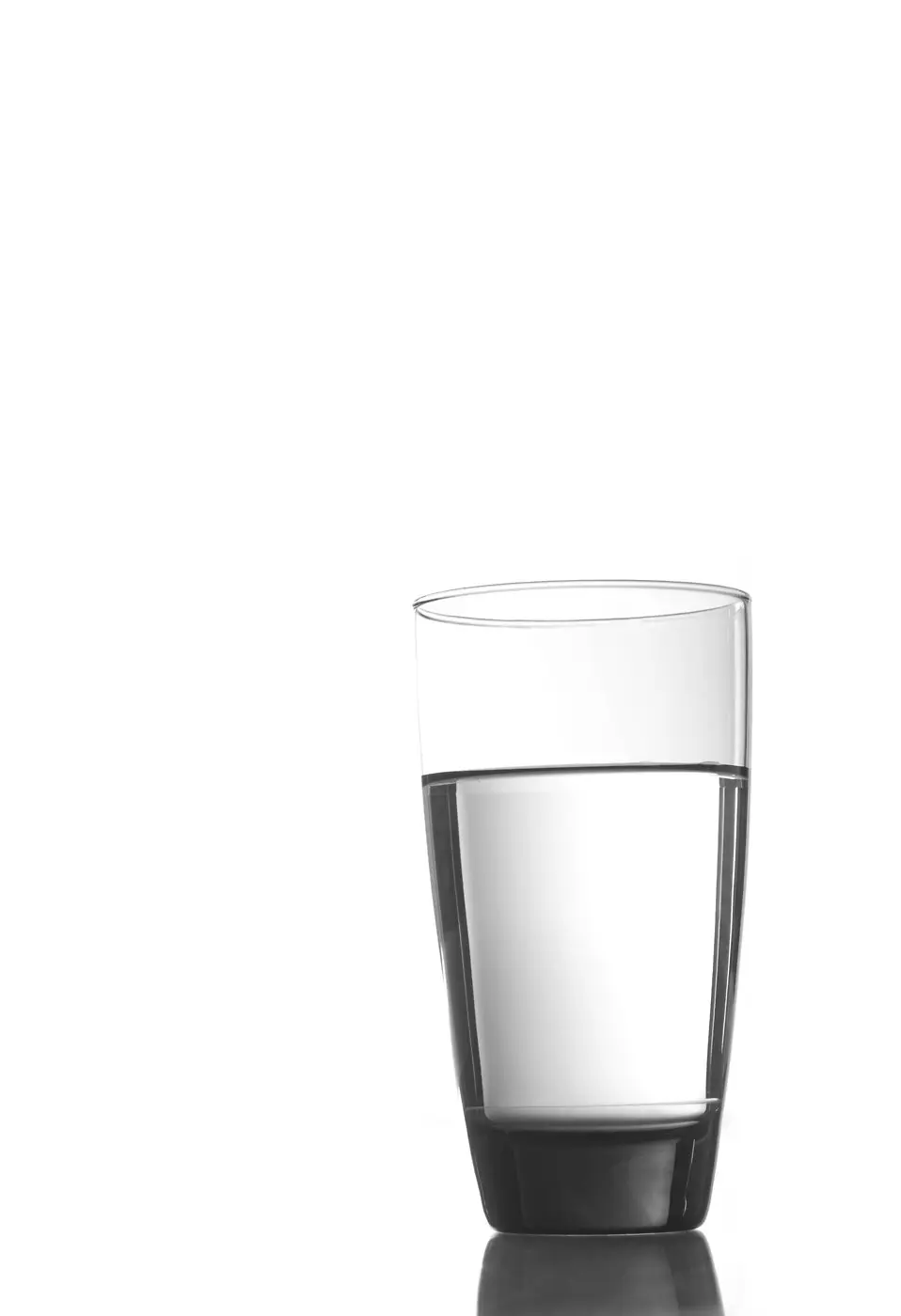 A glass of clean drinking water