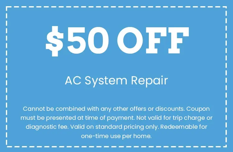 Discount on AC System Repair