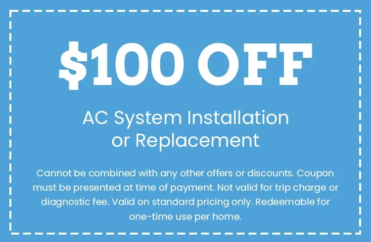 Discount on AC System Installation or Replacement