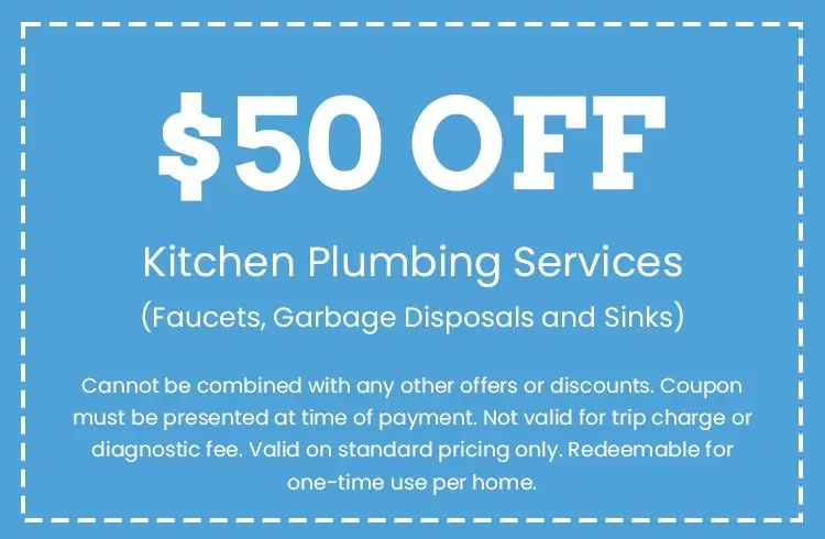 Discount on Kitchen Plumbing Services