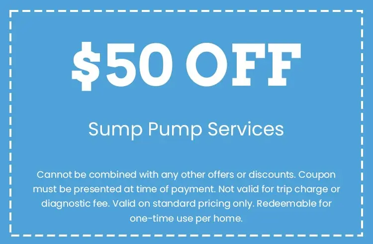 Discount on Sump Pump Services