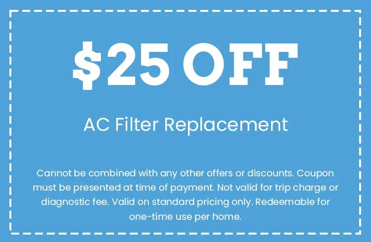 Discount on AC Filter Replacement