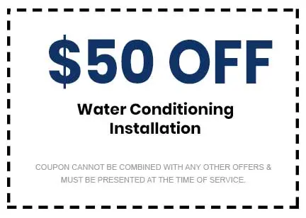 $50 off Water Conditioning Installation coupon