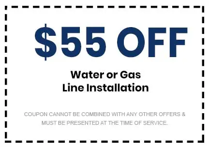 Discounts on Water or Gas Line Installation