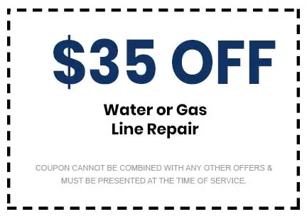 Discounts on Water or Gas Line Repair