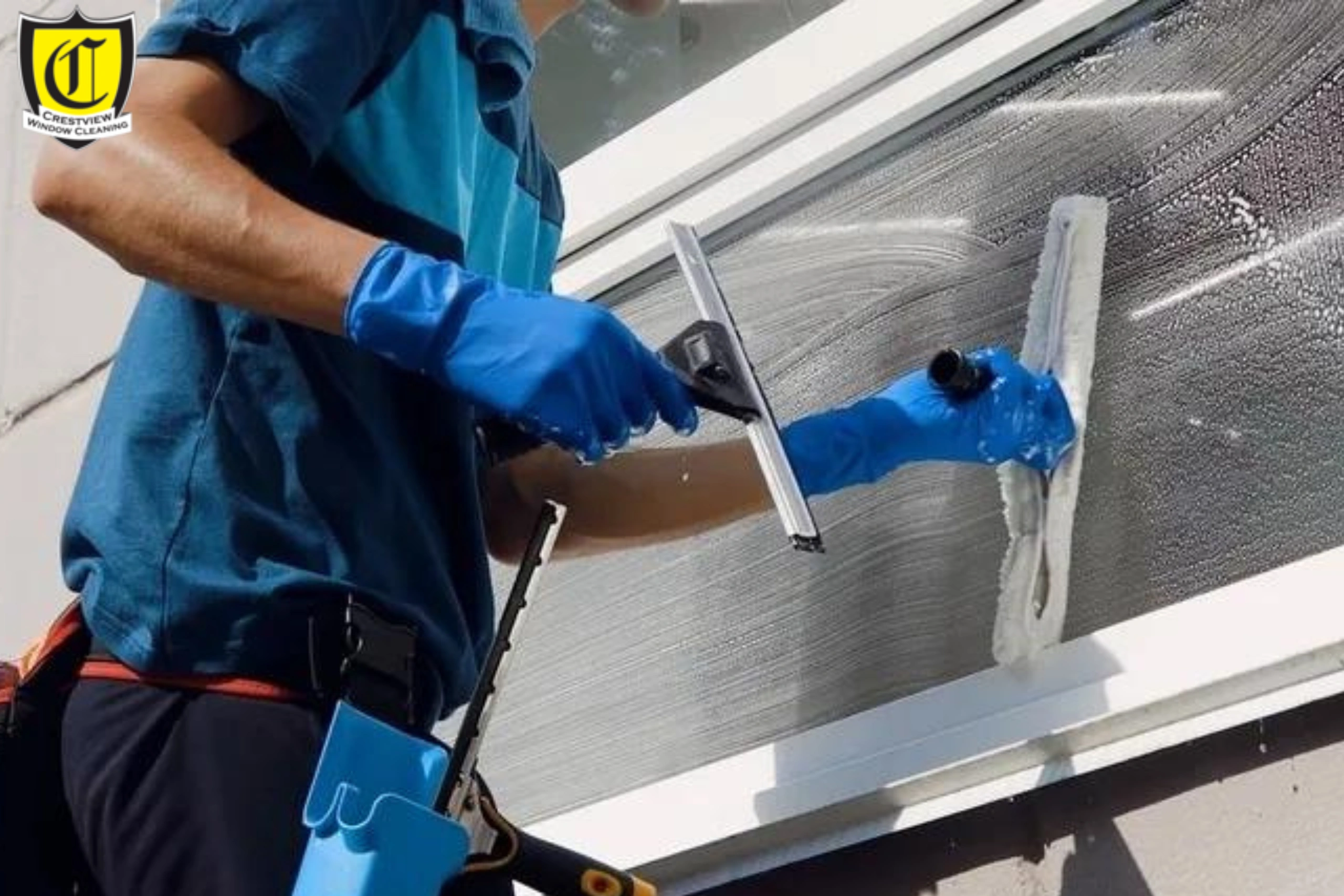 Comparison of surface hard water spots versus permanently etched window glass in Portland