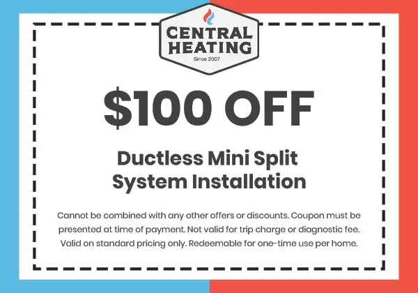 Discounts on Ductless Mini Split System Installation