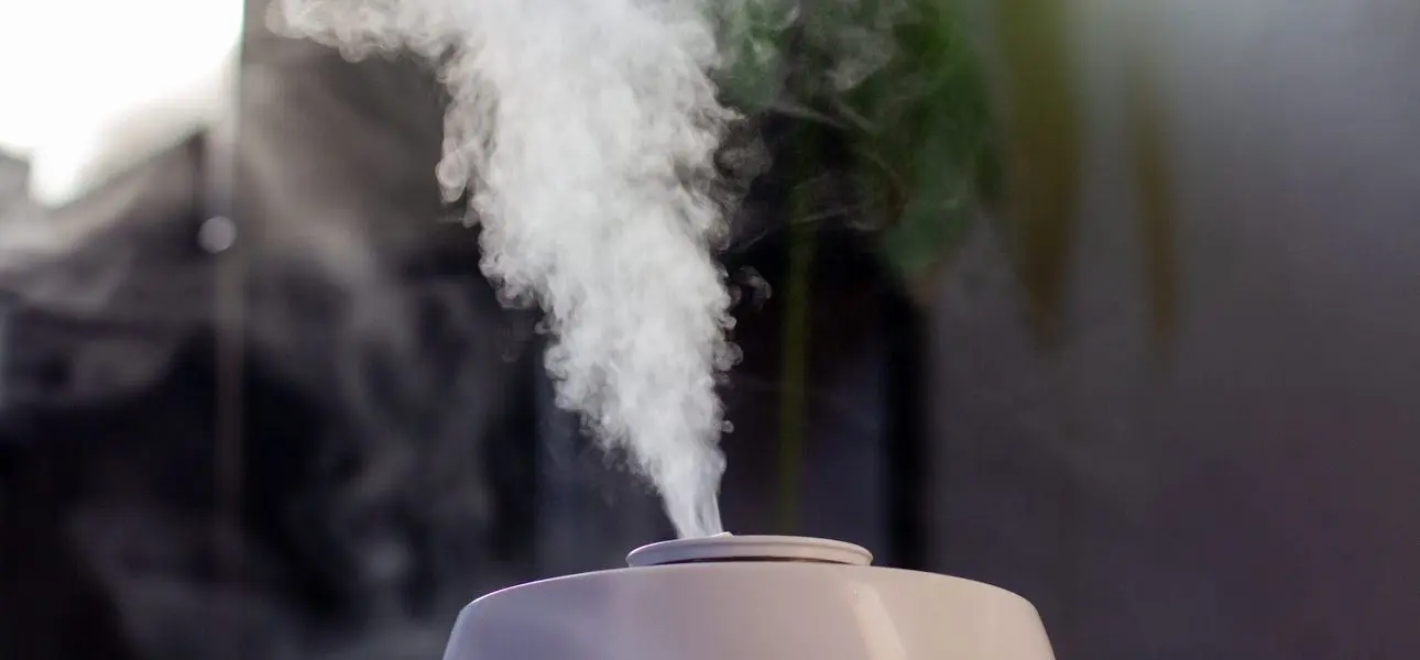 humidifier in a home interior with sunlight