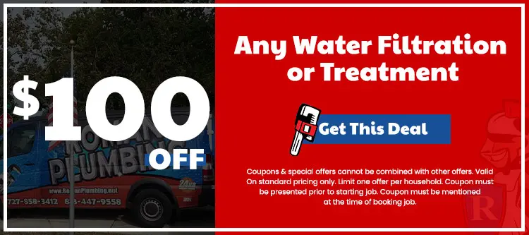Discount on Water Filtration System Installation