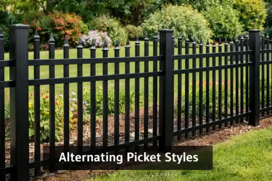 Alternating Picket Aluminum fence
