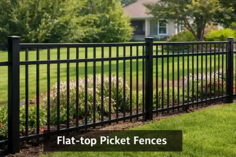 Flat-Top Picket Aluminum Fence