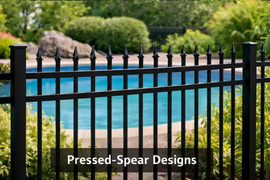 Pressed-Spear Aluminum fence