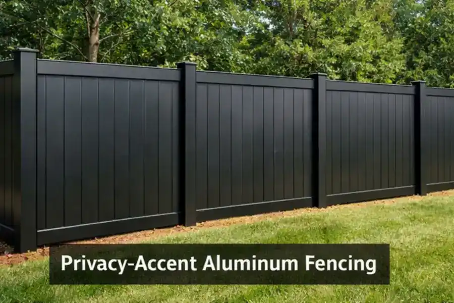 Privacy-Accent Aluminum Fence
