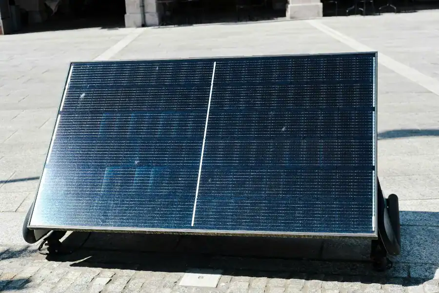 Small solar panel used as an off-grid power source