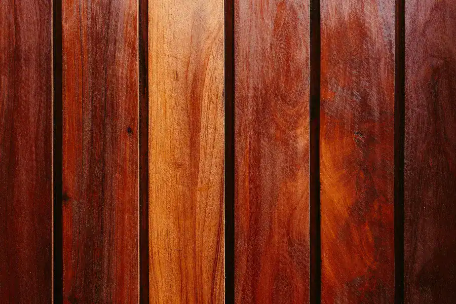 close up of stained planks