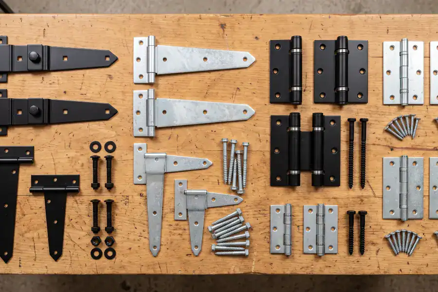 table with different hinge types