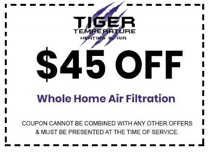 $45 off whole home air filtration