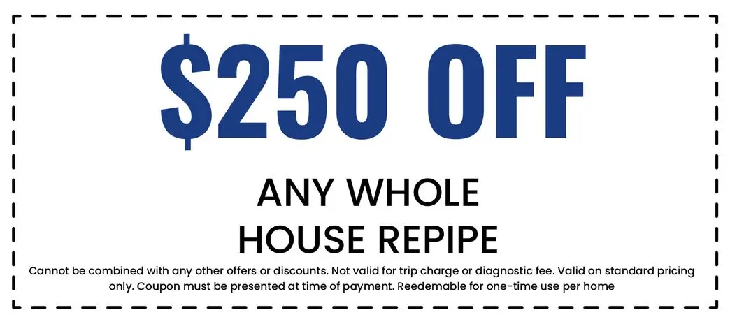 Discount on Any Whole House Repipe