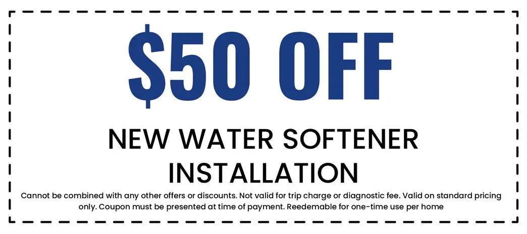 Discount on New Water Softener Installation