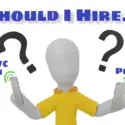 Man pondering who to hire for A/C drain line plumbing issues.