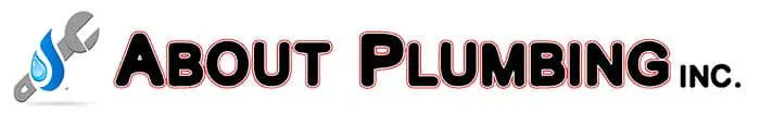 About Plumbing Inc. logo featuring a wrench and water droplet, representing professional plumbing services and expertise in leak detection and repair.