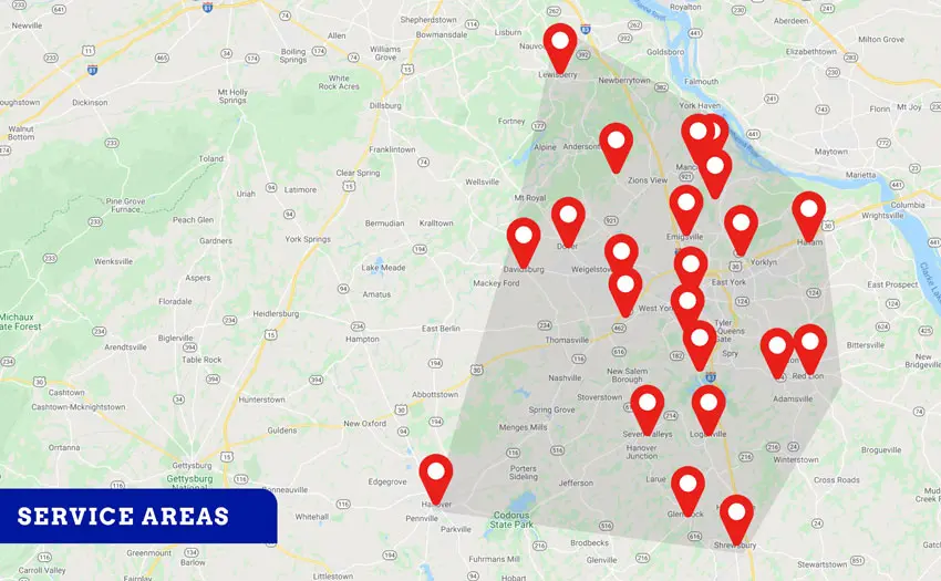 Foundation Plumbing & Heating - Service Area Map
