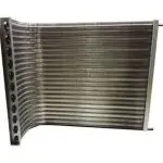 Curved metal heat exchanger with fins for efficient A/C and heating solutions by Jerry Brittingham A/C & Heat.