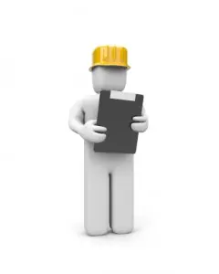 Shower Remodeling Checklist Construction worker holding a checklist, symbolizing preparation for shower remodeling projects in Reston.