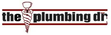 The Plumbing Dr logo featuring a plumber's snake and text highlighting plumbing services in Falls Church, VA.