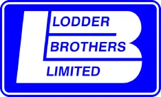 Lodder Brothers Limited logo featuring blue background and white text, representing plumbing services focused on preventing water damage and maintaining sump pumps.