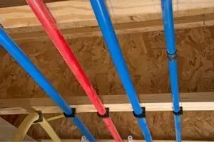 red and blue pipes 