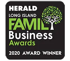 Herald Long Island Family Business Awards 2020 Award Winner logo, highlighting Charles Krull & Son, Inc. Plumbing & Heating's commitment to quality service and customer satisfaction.