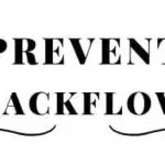 Sign with "PREVENT BACKFLOW" emphasizing backflow testing by Charles Krull & Son, Inc.