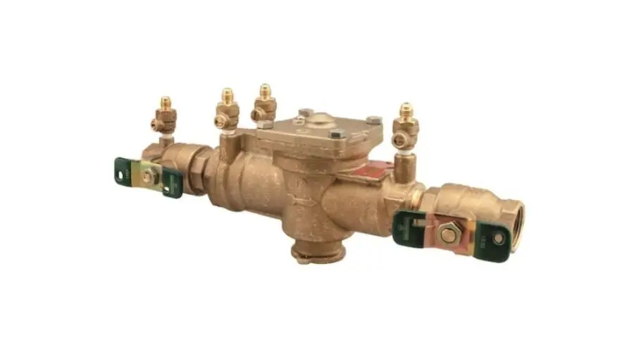 Brass valve assembly with multiple connection points for plumbing and heating systems by Charles Krull & Son, Inc.
