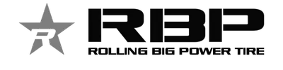 Aces Auto Elite - Logo for Rolling Big Power Tire featuring a large gray star with the letter R inside, next to bold black letters RBP and the text ROLLING BIG POWER TIRE underneath in smaller black letters. | Arizona Luxury & Exotic Car Service