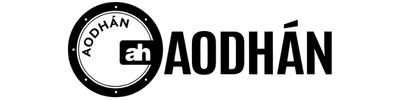 Aces Auto Elite - Black and white Aodhan logo featuring a circular emblem with AODHÁN around the edge and ah in the center, followed by bold text AODHÁN to the right of the circle. | Arizona Luxury & Exotic Car Service