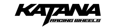Aces Auto Elite - Bold black text logo reading KATANA with the letter T extending downward, and RACING WHEELS in smaller, italicized text below. The background is light gray. | Arizona Luxury & Exotic Car Service