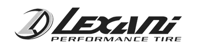 Aces Auto Elite - Lexani Performance Tire logo in black and white, featuring a stylized L icon on the left and bold, italic Lexani text above the words Performance Tire. | Arizona Luxury & Exotic Car Service