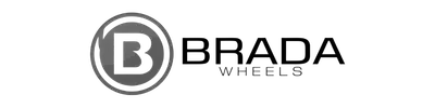 Aces Auto Elite - A logo with a bold letter B inside a circular emblem, followed by the words BRADA WHEELS in modern, uppercase font on a light gray background. | Arizona Luxury & Exotic Car Service