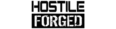 Aces Auto Elite - Black bold text on a white background reads “HOSTILE” on the top line and “FORGED” in a distressed font on the bottom line. | Arizona Luxury & Exotic Car Service