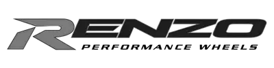 Aces Auto Elite - Logo for Renzo Performance Wheels. The word Renzo is in bold, black and gray stylized letters, with a large R and the words Performance Wheels in smaller uppercase letters underneath. | Arizona Luxury & Exotic Car Service