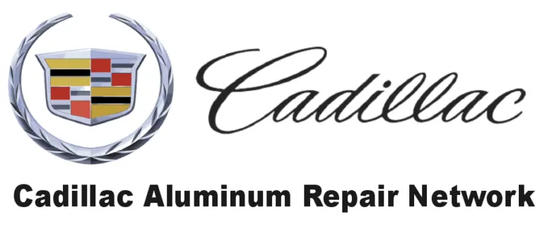 821 Collision received a special certification and this logo showcases they are a Cadillac Aluminum Repair Network