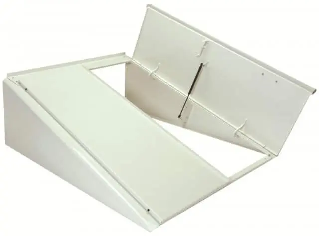 Bilco white pre-painted basement door showcasing secure, weather-resistant access for enhanced basement protection and convenience.